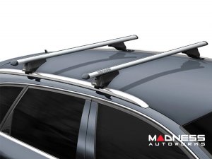 Alfa Romeo Stelvio Roof Rack Cross Bars - for models w/ factory roof rails - Silver 2018-2025 Alfa Romeo Stelvio Roof Rack Cross Bars - for models w/ factory roof rails - Silver 2018-2025